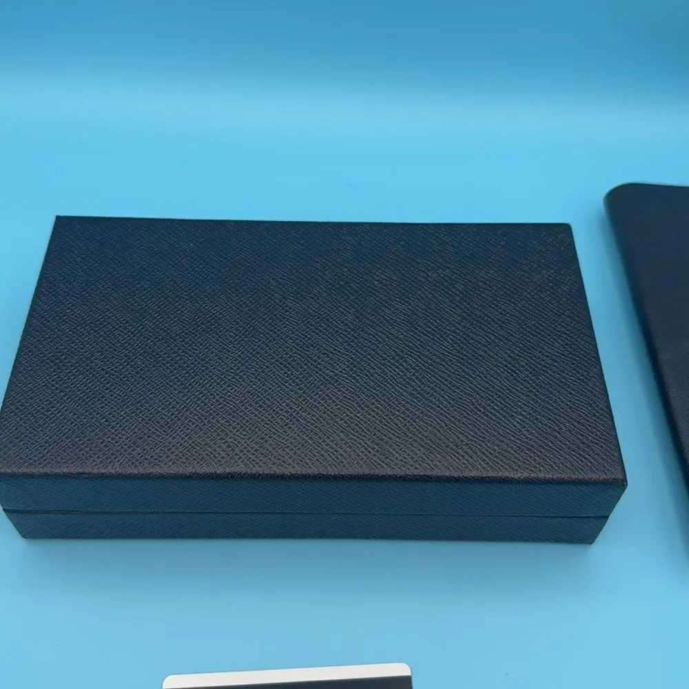 Prada Blue Saffiano Lux Leather Long Wallet- with Prada box and COA